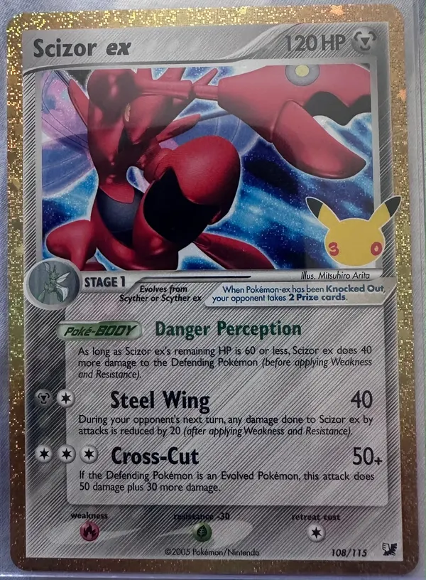 Scizor ex · 108/115 · ME: 30th Celebration Classic Collection