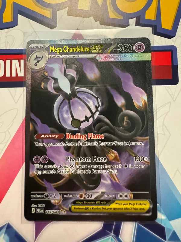 Mega Chandelure ex · 115/084 · ME05: Pitch Black