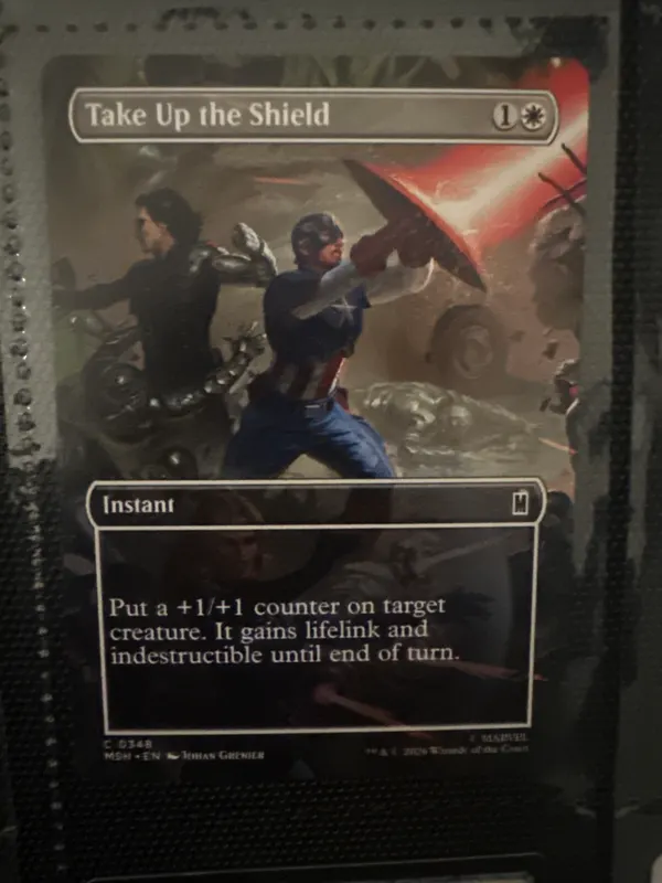 Take Up the Shield (Borderless) · 348 · Marvel Super Heroes